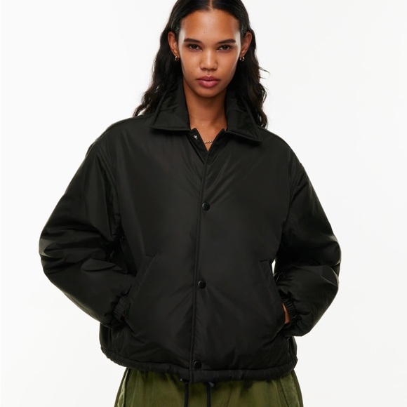 Aritzia Coaches Short Jacket in Black - Picture 2 of 4